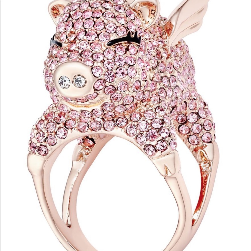 Kate Spade Imagination Pave Pig Ring-Size 7